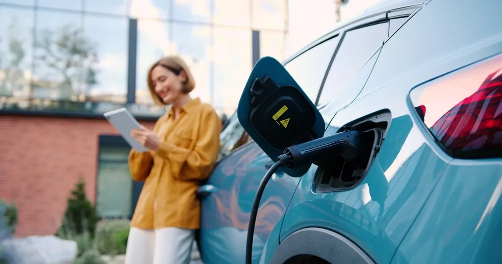 Imagem representando a autonomia de um carro elétrico