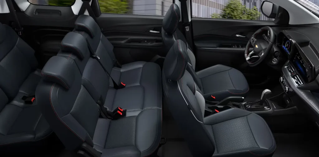 Interior da Chevrolet Spin com 7 lugares