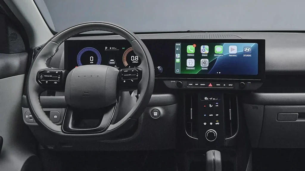 Interior do i20 (Imagem: site oficial Hyundai).