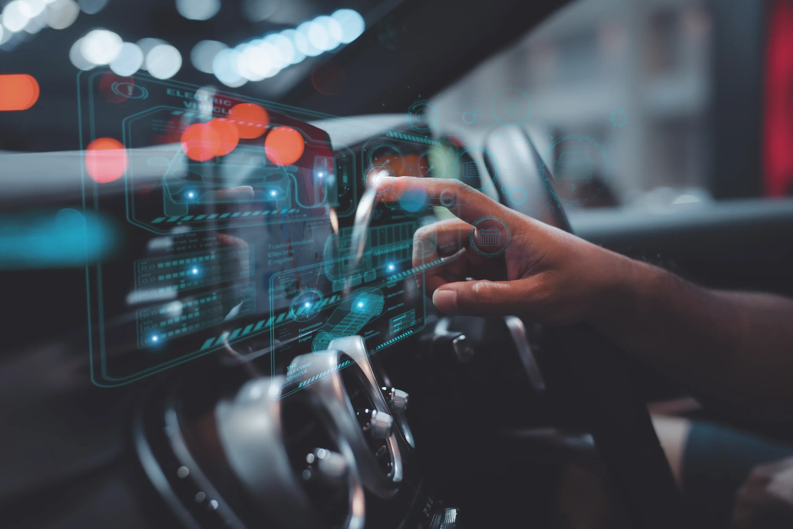 Imagem de um carro com a tecnologia OTA (Over-the-Air)